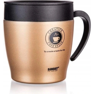 Banquet termohrnček TAZZA 330 ml zlatý Banquet