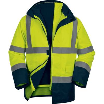 Delta Plus SPEED HV zimná parka bunda 5v1 žltá HV-tmavomodrá
