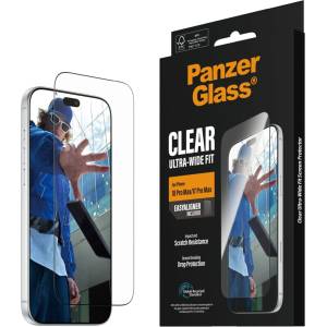Panzer Стъклен протектор PanzerGlass за iPhone 18 Pro Max/17 Pro Max, Ultra-Wide Fit w. EasyAligner