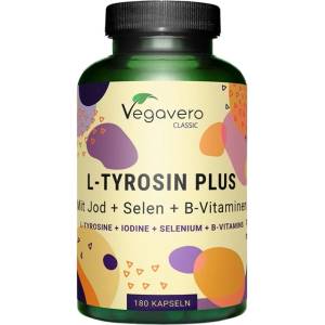 Vegavero L-Tyrosin Plus | with Iodine, Selenium & B-Complex [180 капсули]