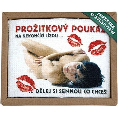 Bohemia Gifts Dárkový hadr na sváteční vytírání Prožitkový poukaz 1 ks