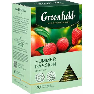 Greenfield Zelený čaj Summer Passion 20 x 1,8 g