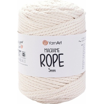 Yarn Art Macrame Rope 5 mm 85 m 752 Light Beige Špagát