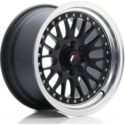 JR Wheels JR10 8x15 4x100 ET20 Matt black with Machined Lip