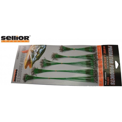 Sellior pletené ocelové lanko Predator Wire Leader 15cm 10kg