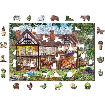 Wooden City - Puzzle Crisp: Seasons House Summer 505 - 500 piese