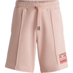 Hugo Поларени къси панталони Hugo Men's Racing Bulls Fleece Jogger Shorts - Pink 687