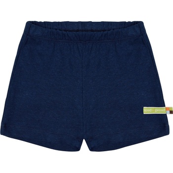 dětské kraťasy s příměsí lnu tmavě modrá loud + proud