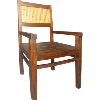 EX Home Стол EX Home модел Ibiza с подлакътници, Тиково дърво, Бамбук