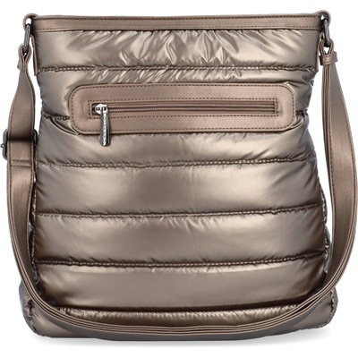 Carmelo Dámská prošívaná crossbody kabelka 4382 bronzová