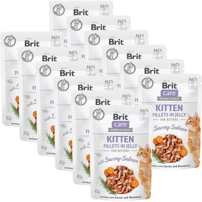 Brit Care Cat Kitten Fillets in Jelly Savory Salmon 12 x 85 g