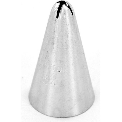 Cukrářská zdobící špička č.54 - řezaná, klopená 6 mm, 4 cípy - Wilton