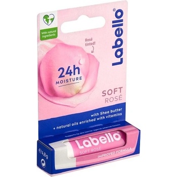 Labello Soft Rosé tyčinka na pery 12 x 4,8 g