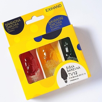 EXIHAND К-кт 3бр. резервни крушки cone e10/20v/0, 1a цветни (ex0023)