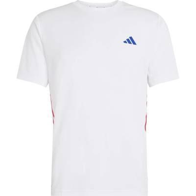 adidas Мъжка спортна тениска adidas WE Base 3-Stripes Tee Sport shirt - White / Better Scarlet (216-8714-0713)