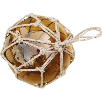 SEA Club Rybářská skleněná koule v síťce jantar Ø: 17,5 cm 5837