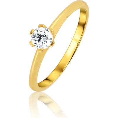 JVD Dámský zásnubní zlatý prsten se zirkonem ZR0255XJ81 5252