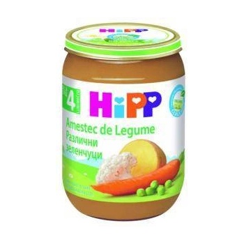 HiPP Био пюре от различни зеленчуци hipp, 4+ месеца, 190гр