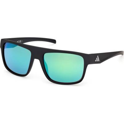 Adidas Мъжки слънчеви очила Adidas eyewear ES0003 Mirror S3 Sunglasses - Matte Black / Green Mirror - размер One Size (205-7197-0211)