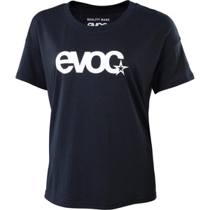 Evoc Дамска фланелка с къс ръкав за колоездене Evoc Women's T-Shirt Logo T-shirt - Black / White (156-2729-0212)