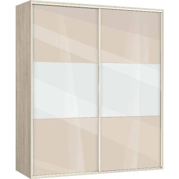 Bogdan Furniture G Гардероб с плъзгащи врати Memo. bg, модел BM-Ava 4, ГБ сонома и крем гланц