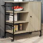 vidaXL Кухненска количка дъб сонома 87, 5x38, 5x84, 5 см инженерно дърво (842387)