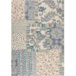 Flair Rugs Син/бежов ръчно изработен вълнен килим 160x230 cm Eloise Patchwork - Flair Rugs (503119380038)