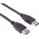 PremiumCord Кабел USB 3.1 Gen1, 5Gbps, удължител A - A, M/F 2 м, черен KU3PAA2BK (KU3PAA2BK)
