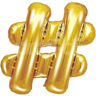 PartyDeco Foliový balón # 35cm zlatý