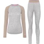 Kari Traa Дамско мериносово термобельо Kari Traa Women's Kaia Set Merino base layer - Light Grey Melange (115-2569-0112)
