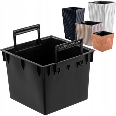 Botle Kvetináč plast čierny 23,5 x 23,5 x 18,5 cm
