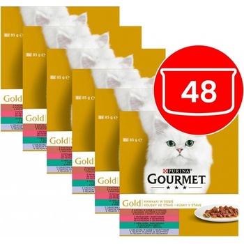 Gourmet Gold mix kousky ve šťávě 48 x 85 g