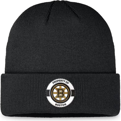 Fanatics pánská zimní čepice Boston Bruins Authentic Pro Training Camp Cuffed Knit Hat Black
