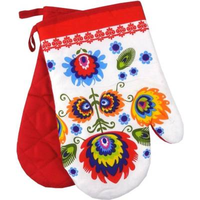 Praktik Textil Kuchyňská chňapka 2 sk Slovácko červené 18 x 27 cm