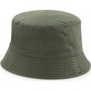 Beechfield Oboustranný keprový klobouček s prošívanými očky zelená olivová zelená šedá kamenová