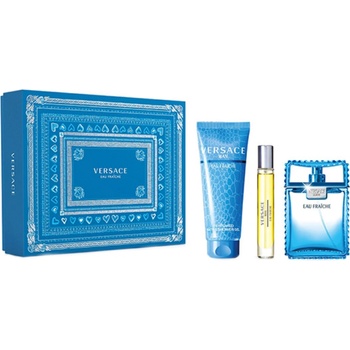 Versace Man Eau Fraiche Gift Set - EDT 100 ml + Shower Gel 150 ml + EDT 10 ml за мъже