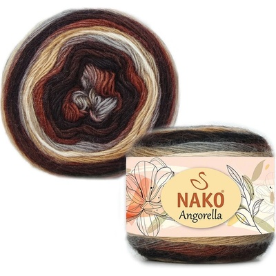 Nako Pletací příze Nako Angorella 87578 - černovínová