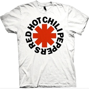 Red Hot Chili Peppers Red Asterisk Тениска с къс ръкав White 2XL (RHCPTS01MW05)