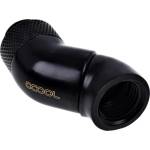 Alphacool Ъглов адаптер Alphacool Eiszapfen, 2 x 45°, G1/4 външна към G1/4 вътрешна резба, Черен мат (1011179) - tehnik