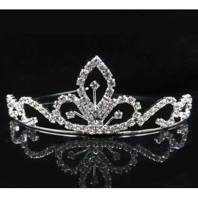 Naishide Jewelry slavnostní postříbřená korunka do vlasů s krystaly Flower