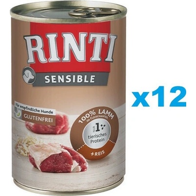 Rinti Adult Sensible Adult Jahňacie mäso s ryžou 12 x 400 g