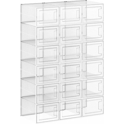 SONGMICS Úložné boxy stohovateľné priehľadné 18 ks