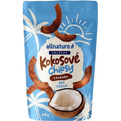Allnature Kokosové chipsy s kakaom 40 g