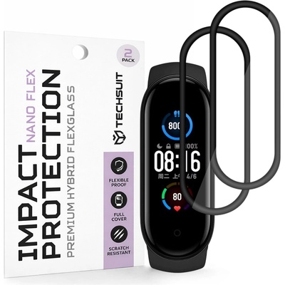 Techsuit Протектор за Xiaomi Mi Band 5 / 6 / 6 NFC - Nano Flex (2 pack) - Techsuit - Черен