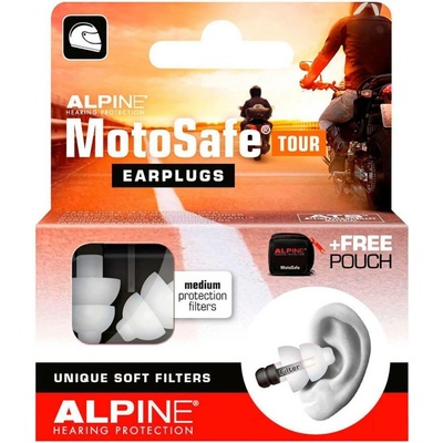 Alpine MotoSafe Tour Špunty do uší bílé 2 ks
