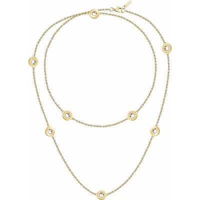 Trussardi Dlouhý pozlacený náhrdelník TJAXC106