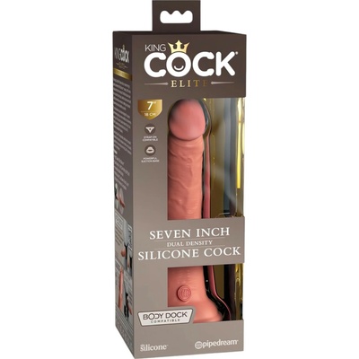King Cock Elite 7 realistický dildo s prísavkou 18 cm prírodná farba