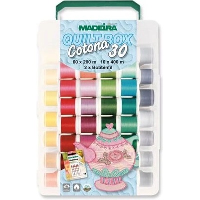 Vyšívací a quiltovací nitě Madeira Quilt box Cotona 30 (60x200m+10x400m)