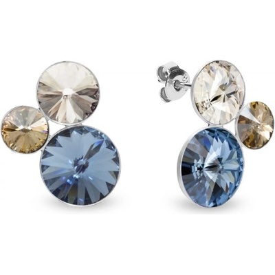Spark stříbrné modrozlaté se Swarovski Elements Sweetie K11223N