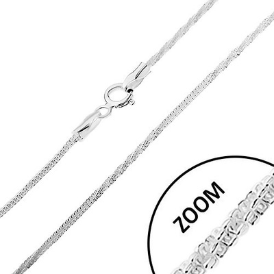 Šperky eshop Stříbrný řetízek vzor hádek rovné a zatočené části, šířka R04.02